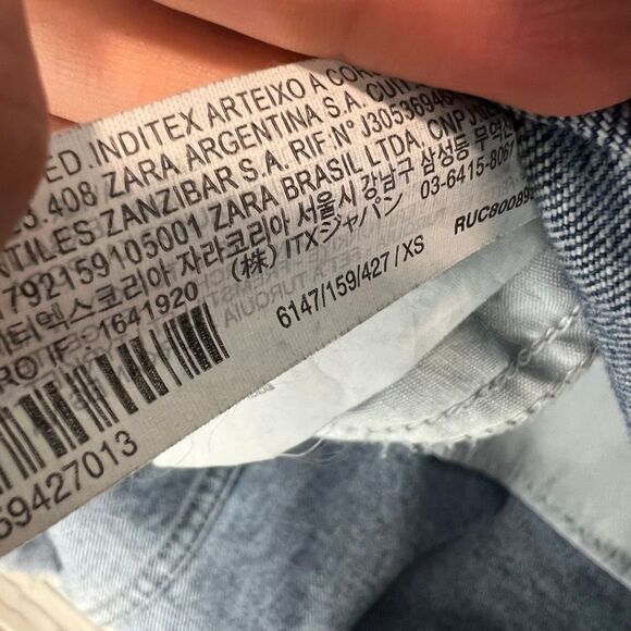 Zara Women's XS Blue Denim Mini Dress Short Sleeve - Picture 8 of 8